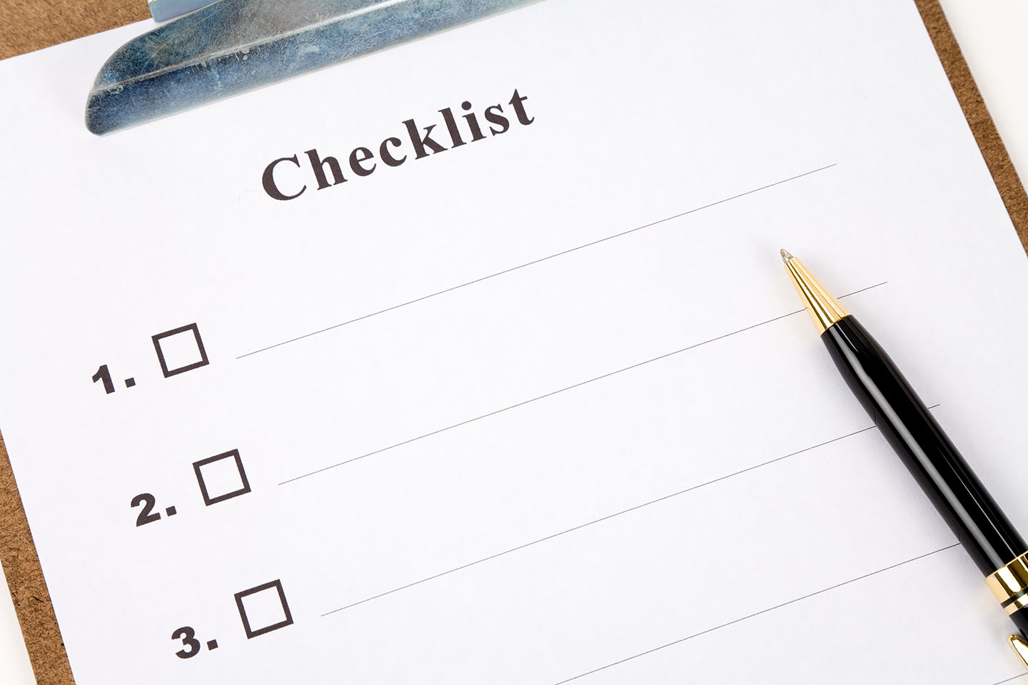 a Checklist and Clipboard with white background